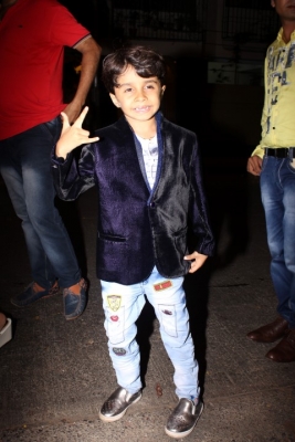 Mumbai: Child actor Aaryan Prajapati during the success party of film Baaghi in Mumbai on May 12, 2016. (Photo: IANS)