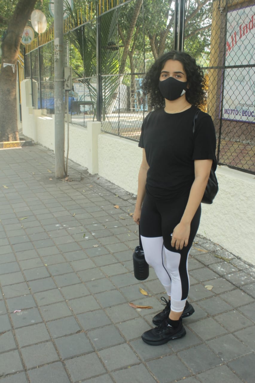 Mumbai: Actress Sanya Malhotra seen at a Santacruz gym in Mumbai on Nov 20, 2020. (Photo: IANS)