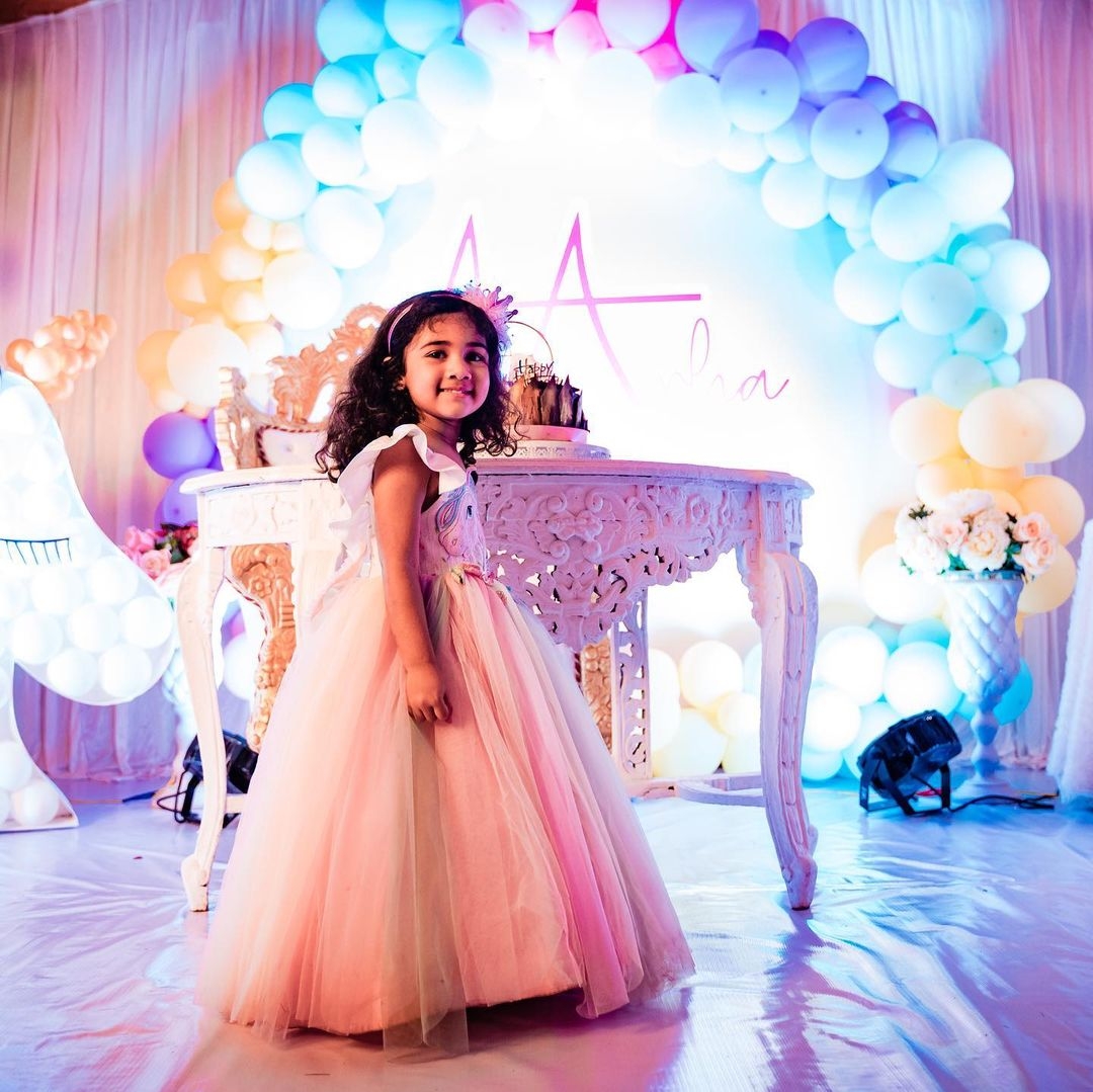 Allu Arjun's Daughter Arha Birthday Celebrations held at Mythri Movie Makers shooting location.