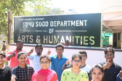Now, Sonu Sood Department of Arts and Humanities in Andhra institute.
