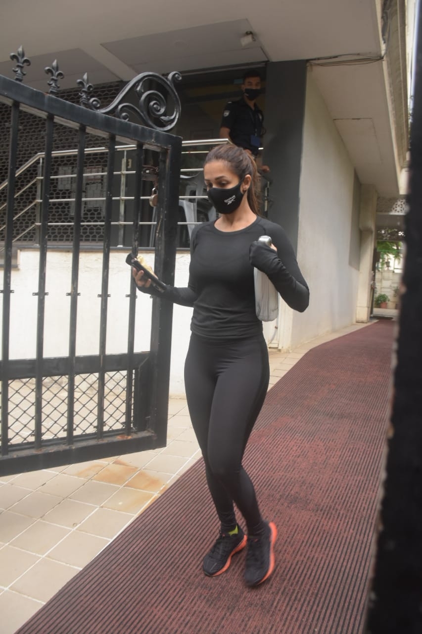 Mumbai: Actress Malaika Arora seen at a Bandra gym in Mumbai on Dec 12, 2020. (Photo: IANS)
