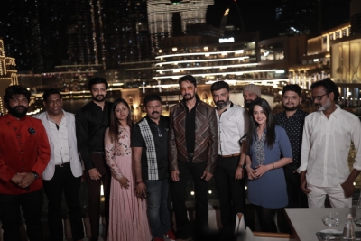 Kichcha Sudeepa toasts 25 years in films at Burj Khalifa, launches title logo of latest