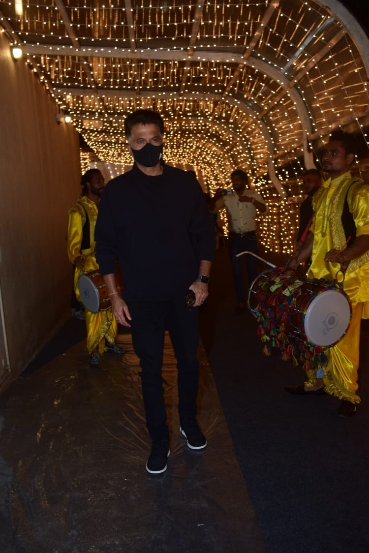 Mumbai: Anil Kapoor, Nikhil Diwedi, Karim Morani Are Priyank Sharma Pre WeddingParty on Thursday 4th February 2021.(Photo: IANS)