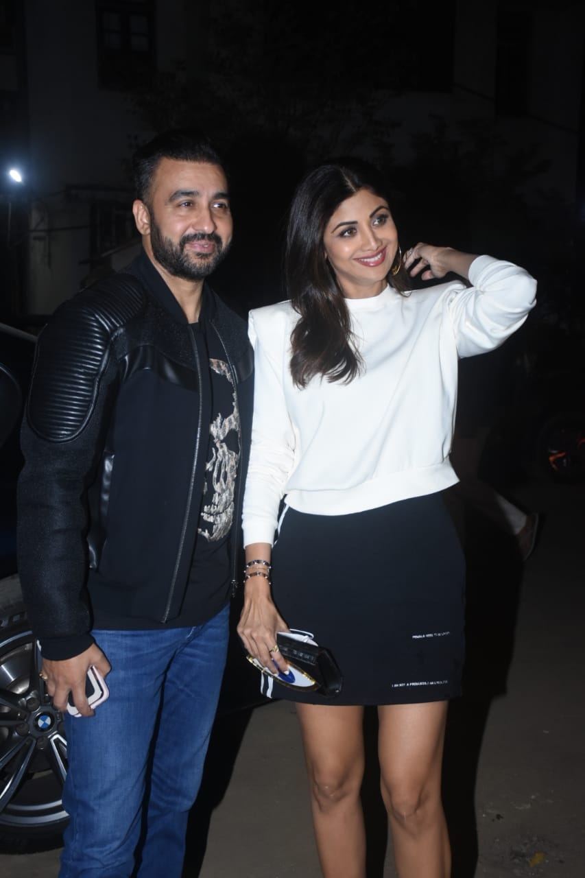 Mumbai: Shilpa Shetty and Husband Spotted at Mizu Restaurant in Bandra on Saturday 06 February 2021.(Photo: IANS)