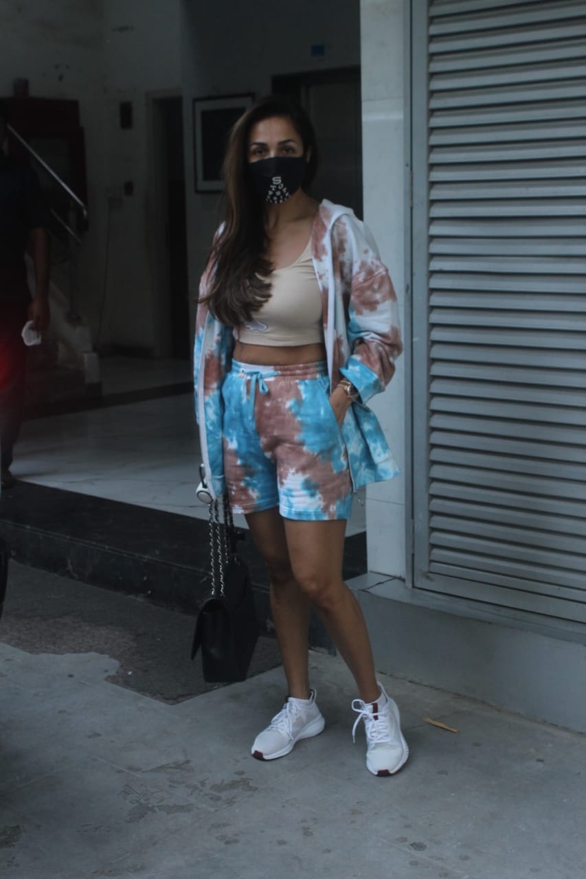 Mumbai: Malaika Arora Spotted Bandra 12th February 2021. (Photo: IANS)