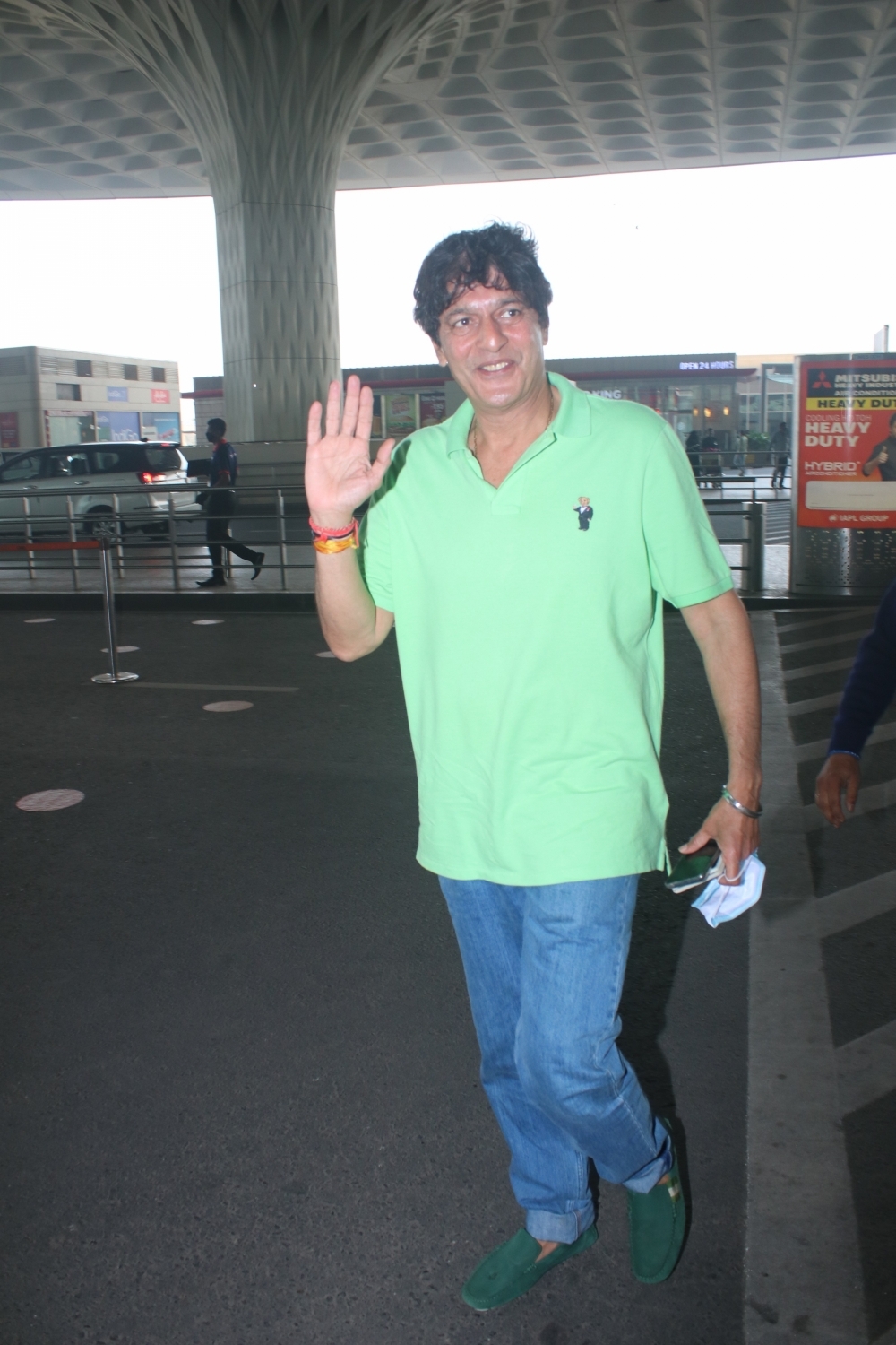 Mumbai: Chunky Pandey Spotted at Airport Departure on  Wednesday 17th February 2021. (Photo: IANS)