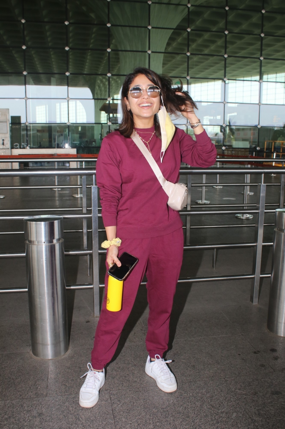 Shweta Tripathi Spotted At Airport Departure on 22 April,2021.(Photo: Sanjay Tiwari/IANS)