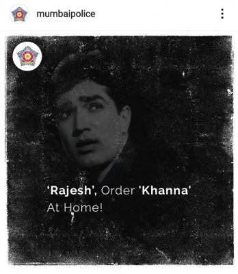 Big B, Rajesh Khanna, Ayushmann, Kajol in Mumbai Police memes for Covid awareness.