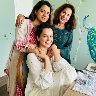 Kangana Ranaut spends time with family after recovering from Covid