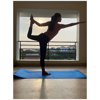 Keerthy Suresh roots for yoga therapy to keep tension away