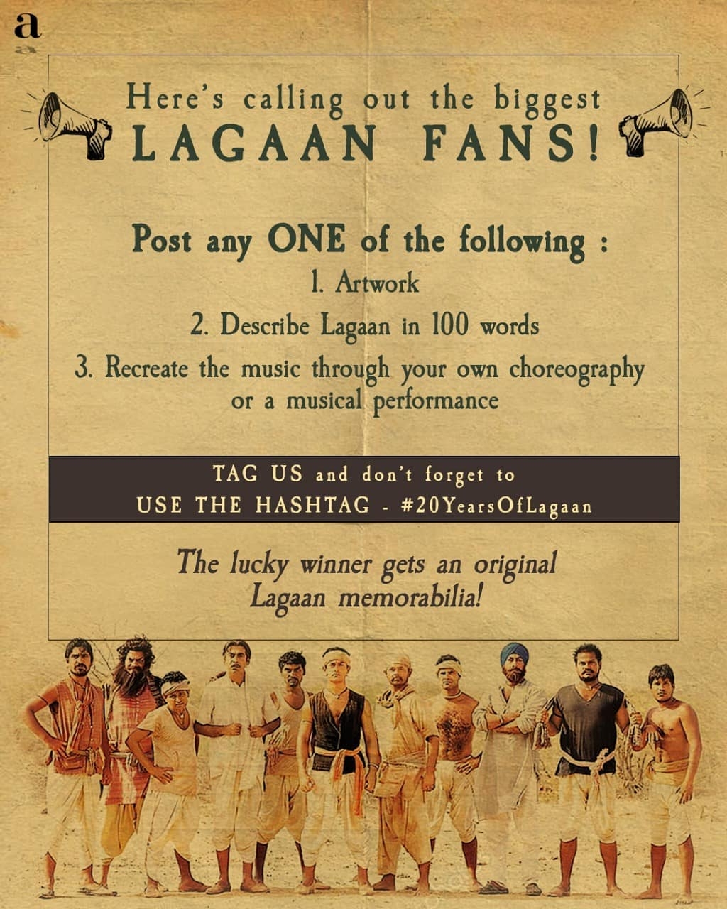 'Lagaan' turns 20: Aamir Khan goes down memory lane.(photo:Instagram)