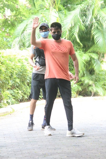 Mumbai: Anil Kapoor jogging at juhu on Monday June 28, 2021.(Photo: Sanjay Tiwari/IANS)