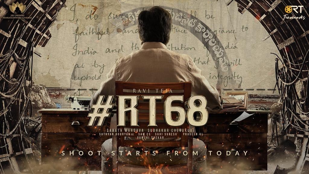 Ravi Teja starts shooting for 68th film.(photo:instagram)