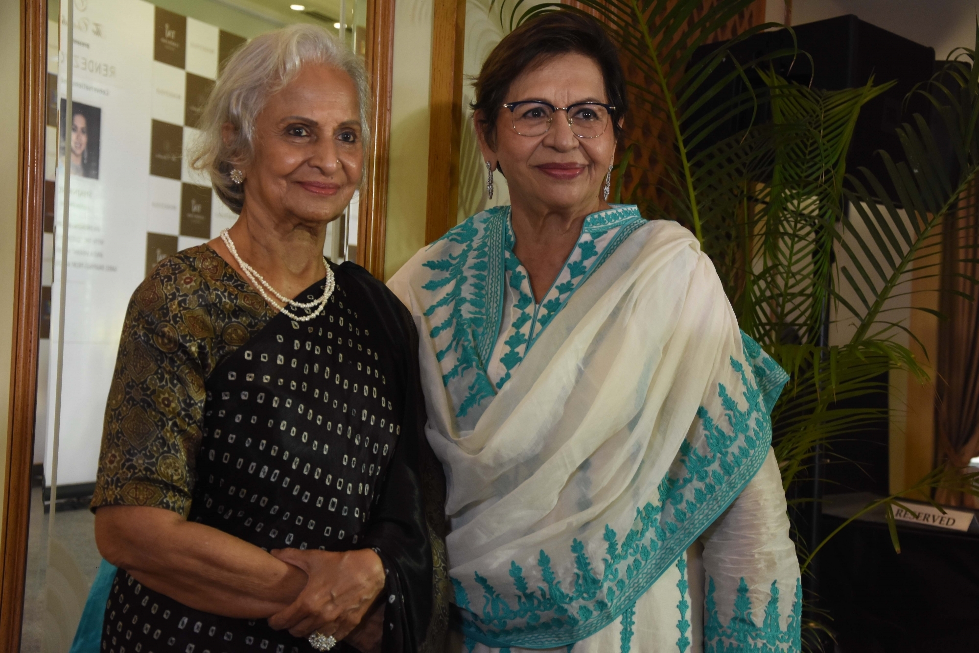 Mumbai: Bollywood actress Waheeda Rehman and Helen attended the event of Rendezvous series in Mumbai on Wednesday, July 14, 2021.(Photo:Sandeep Mahankal/IANS)