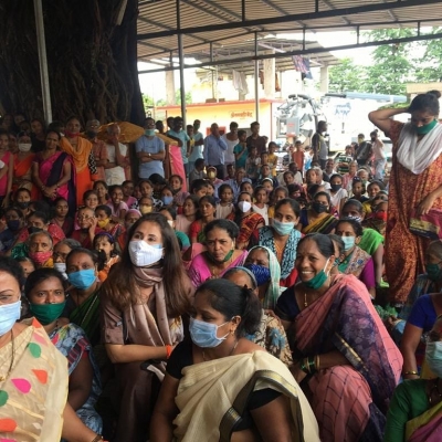 URMILA MATONDKAR spreads radiance in gloomy flood-ravaged villages of Raigad & Ratnagiri