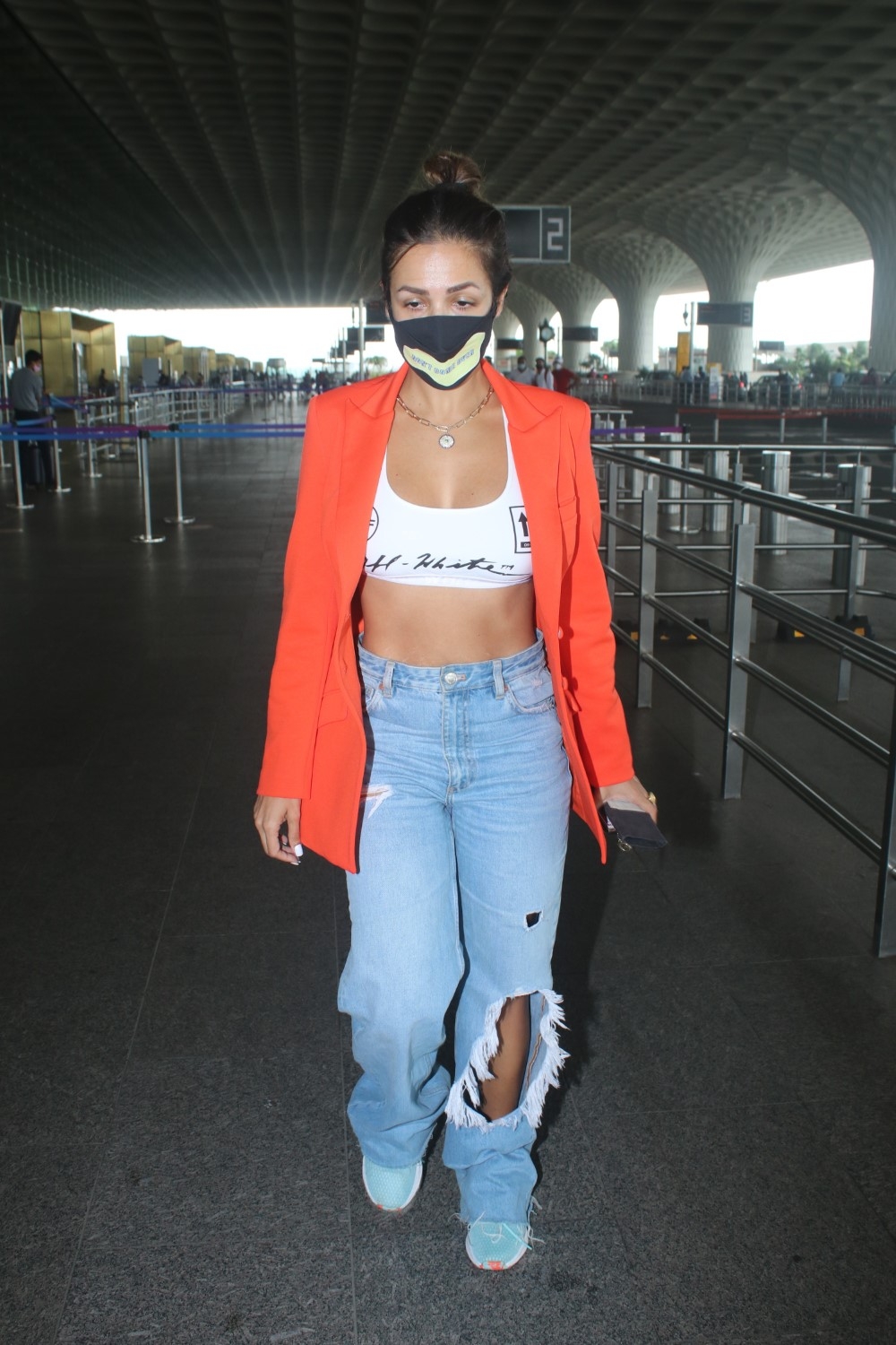 Mumbai: Malaika Arora Spotted At Airport Departure on friday July 30, 2021.(Photo: Sanjay Tiwari/IANS)