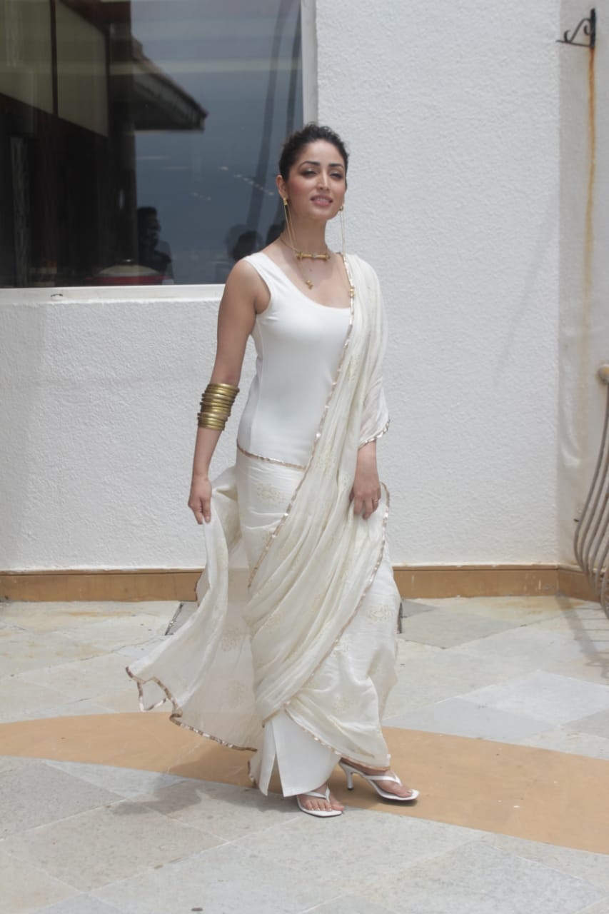 Mumbai: Yami Gautam Spotted Promoting Bhoot Police Movie at Sun n Sand Juhu on Wednesday, September 01, 2021.(Photo: Sanjay Tiwari/IANS)