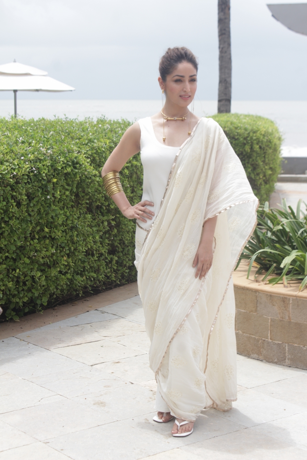 Mumbai: Yami Gautam Spotted Promoting Bhoot Police Movie at Sun n Sand Juhu on Wednesday, September 01, 2021.(Photo: Sanjay Tiwari/IANS)