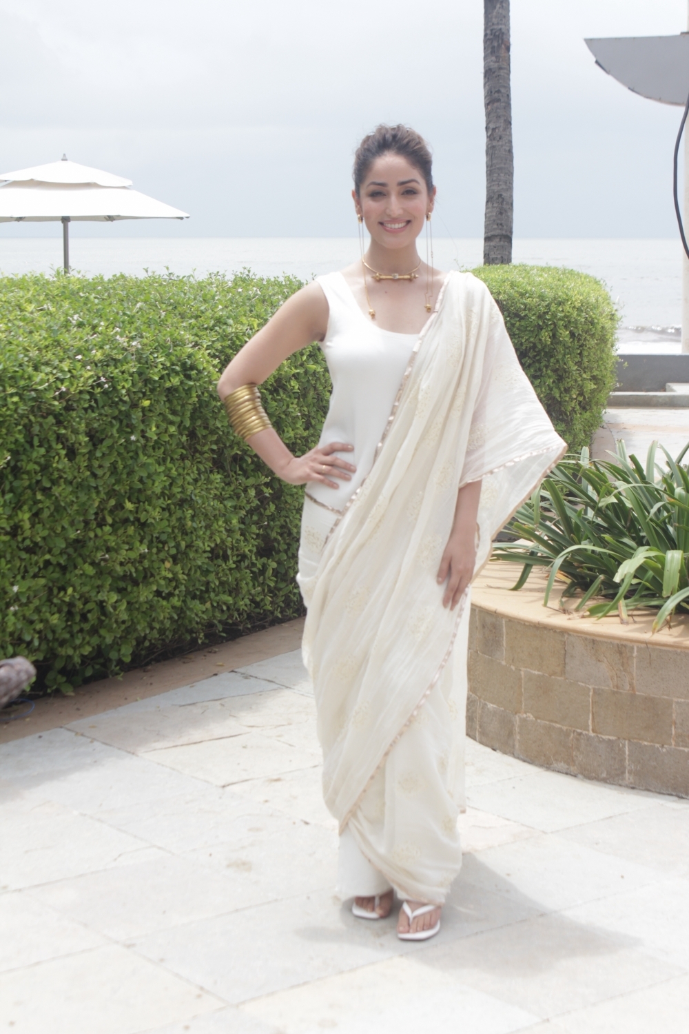 Mumbai: Yami Gautam Spotted Promoting Bhoot Police Movie at Sun n Sand Juhu on Wednesday, September 01, 2021.(Photo: Sanjay Tiwari/IANS)