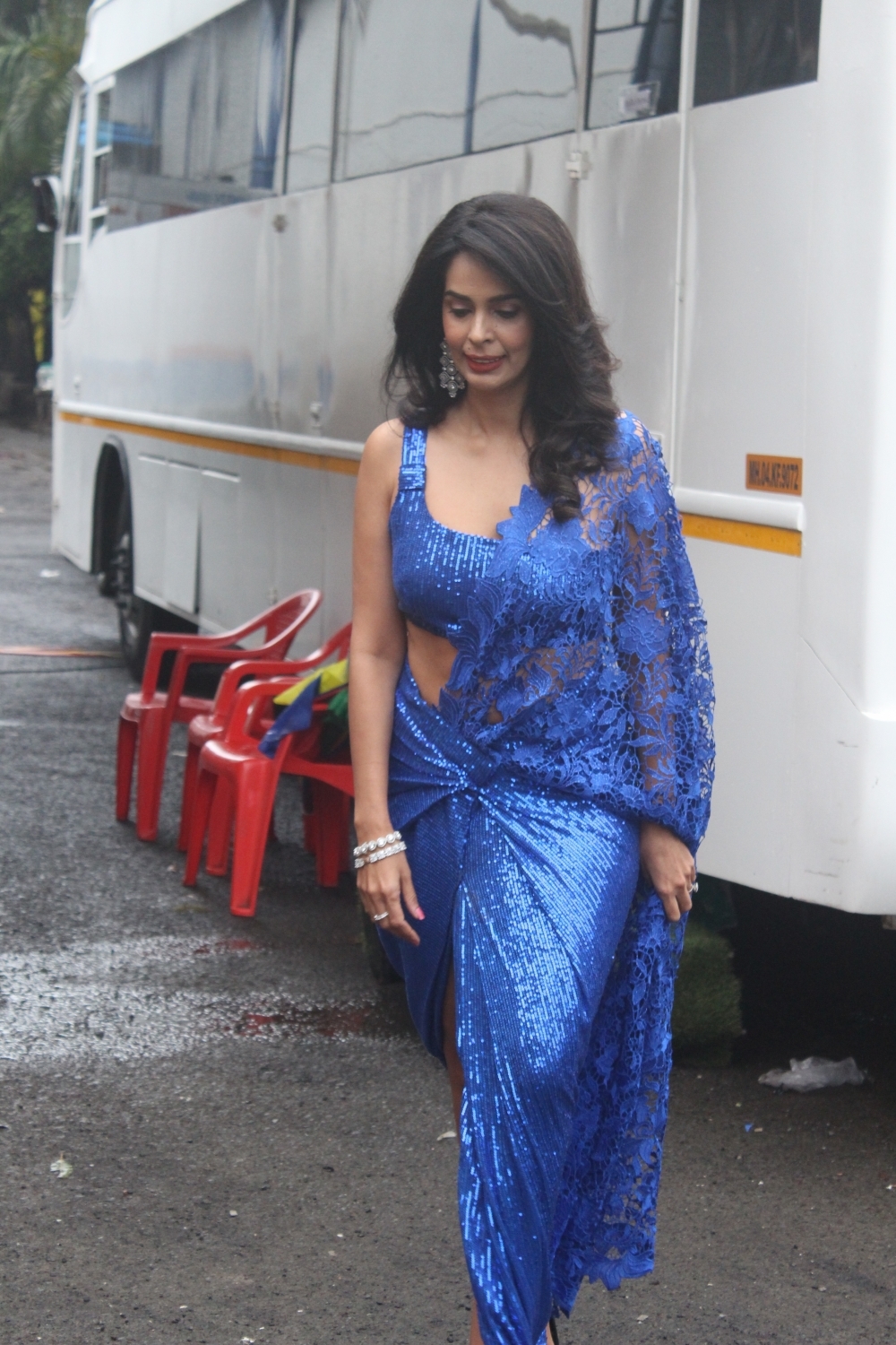 Mumbai: Zee Comedy Show's set for a photo-op with special guests Raveena Tandon and Mallika Sherawat on Monday, August 30, 2021.(Photo: Sanjay Tiwari/IANS)