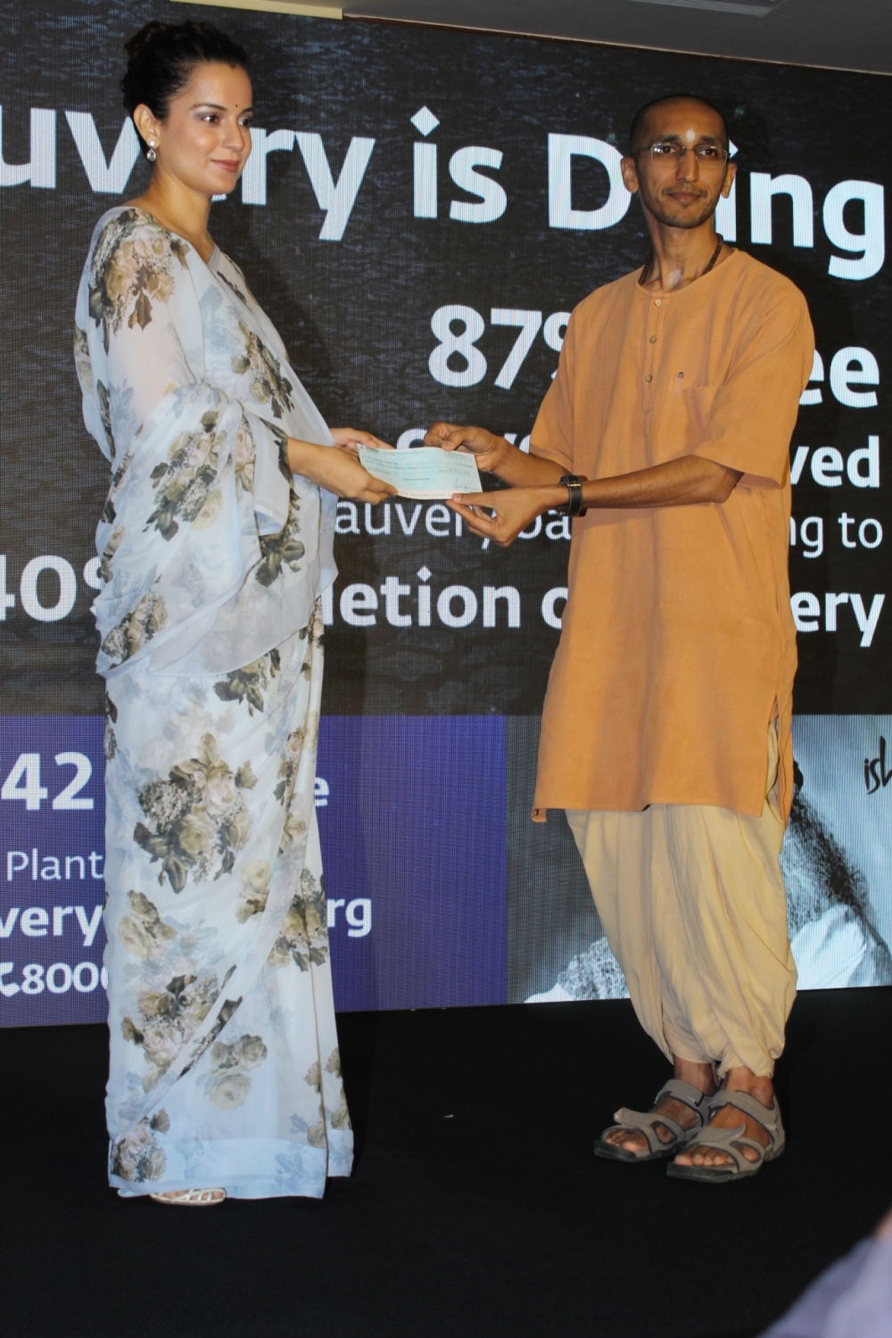 Mumbai: Actress Kangana Ranaut at "Cauvery Calling" campaign in Mumbai, on Sep 5, 2019. (Photo: IANS)