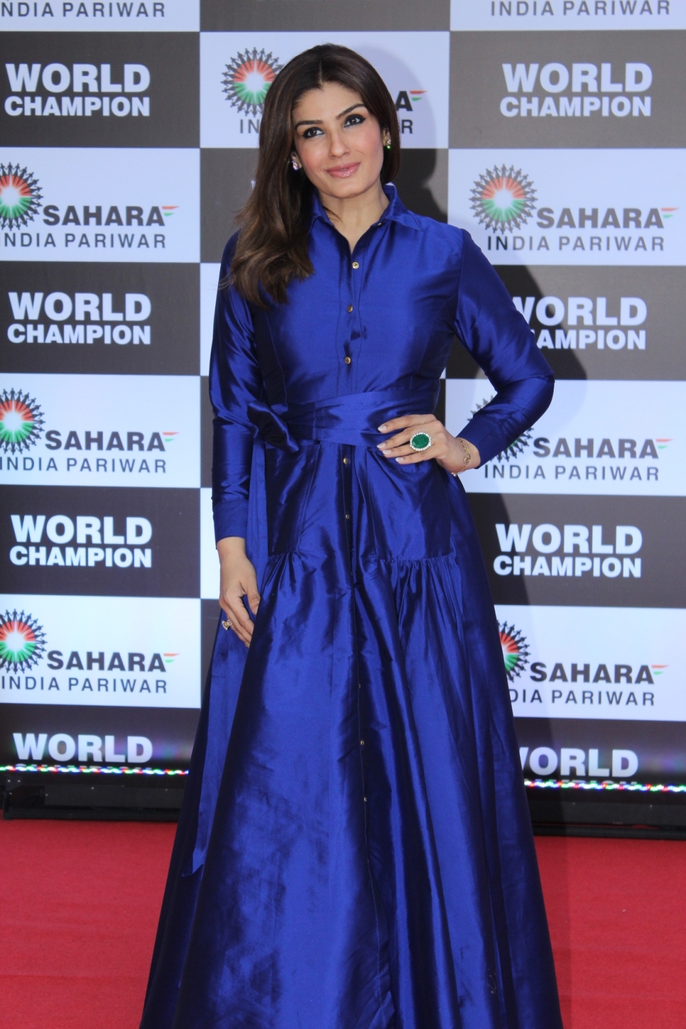 Mumbai: Actress Raveena Tandon at PV Sindhu's felicitation ceremony organised by Sahara Group in Mumbai on Sep 8, 2019. (Photo: IANS)