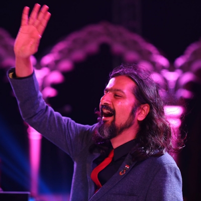 Grammy-winner Ricky Kej during his IIT-D concert