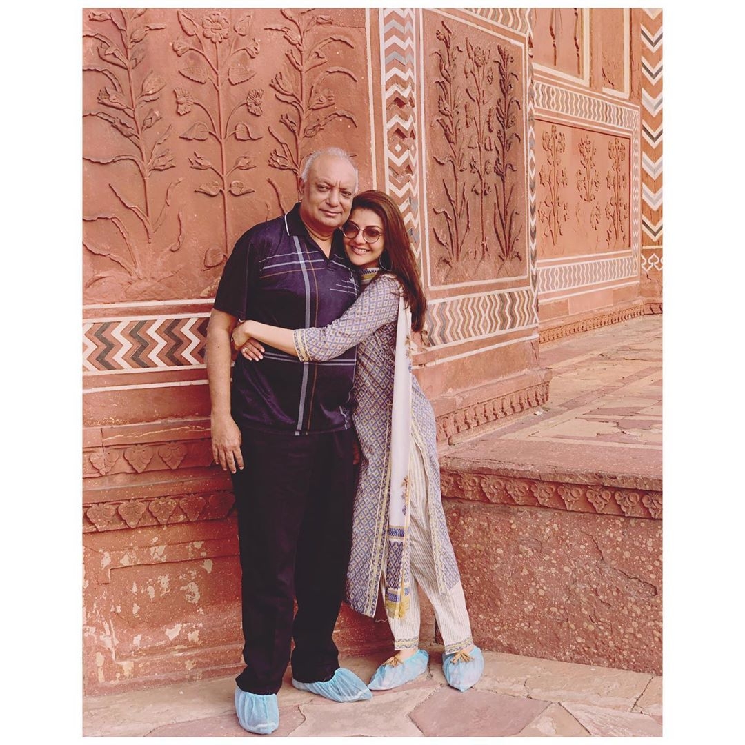 Actress Kajal Aggarwal is visiting the Taj Mahal for the first time and is mesmerised by its beauty. The actress has flooded her Instagram with photos clicked at the stunning heritage monument where she can be seen striking various poses.