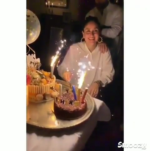 Bollywood star Kareena Kapoor cut the birthday cake on September 21. In a viral video, Kareena's husband Saif Ali Khan, son Taimur and sister Karisma Kapoor are among guests wishing the "Veere Di Wedding" actress.
