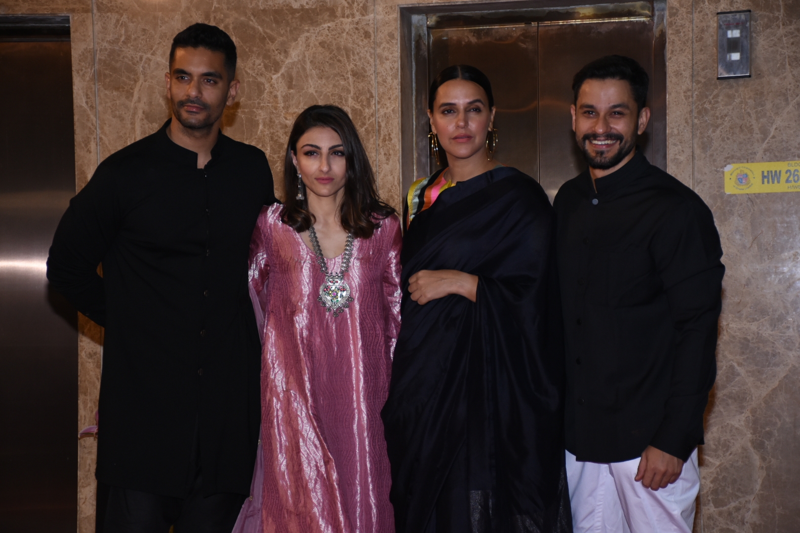 Mumbai: Actors Soha Ali Khan, Kunal Khemu,Angad Bedi and Neha Dhupia at filmmaker Ramesh Taurani's Diwali bash in Mumbai on Oct 23, 2019. (Photo: IANS)