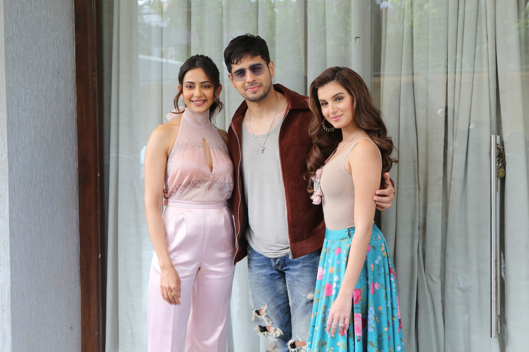Mumbai: Actors Rakul Preet Singh, Sidharth Malhotra and Tara Sutaria during promotions of upcoming film "Marjaavaan" in Mumbai on Oct 31, 2019. (Photo: IANS)