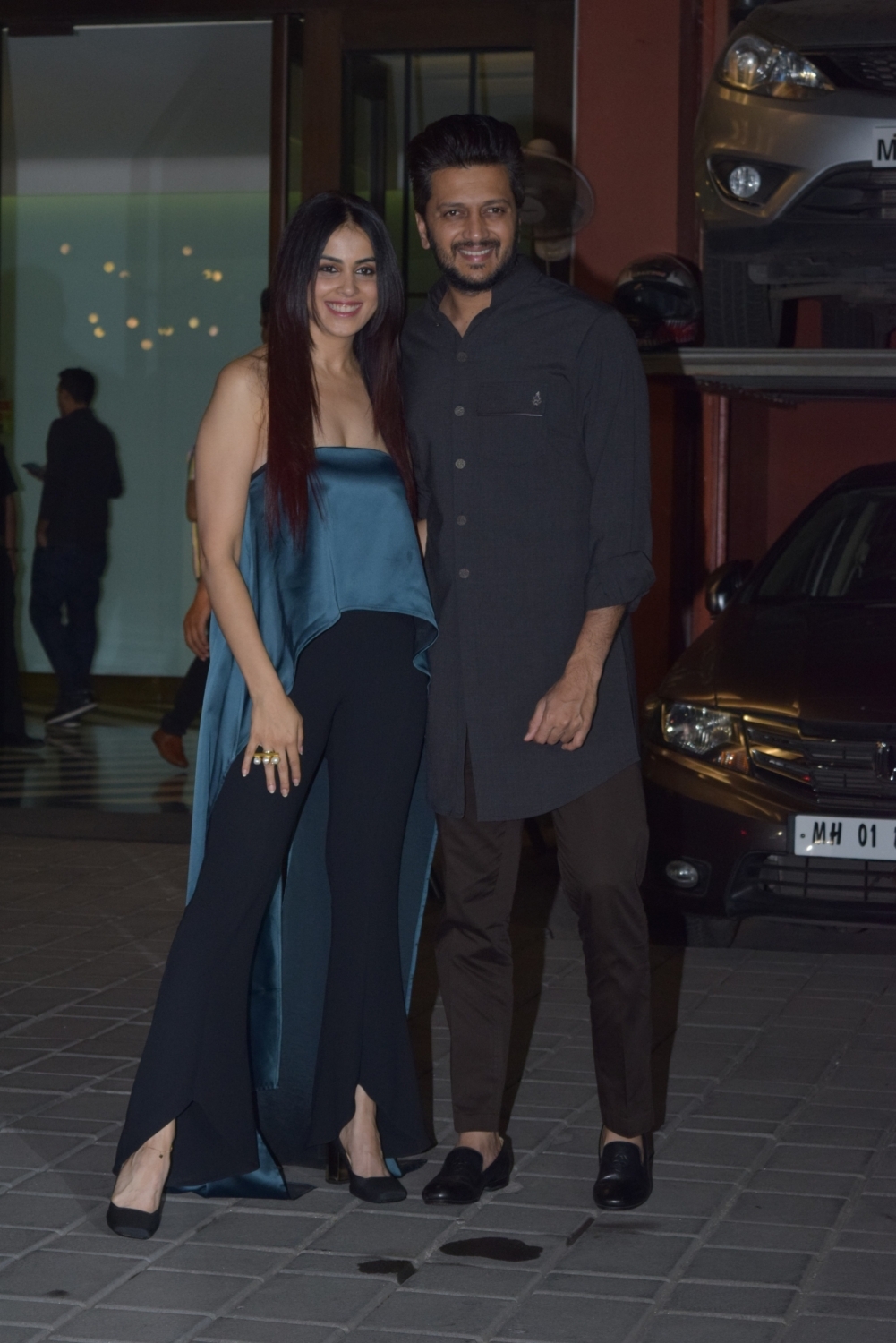 Mumbai: Actors Riteish Deshmukh and Genelia D'Souza at the wedding anniversary party of actor Aayush Sharma and his wife Arpita Khan in Mumbai on Nov 18, 2019. (Photo: IANS)