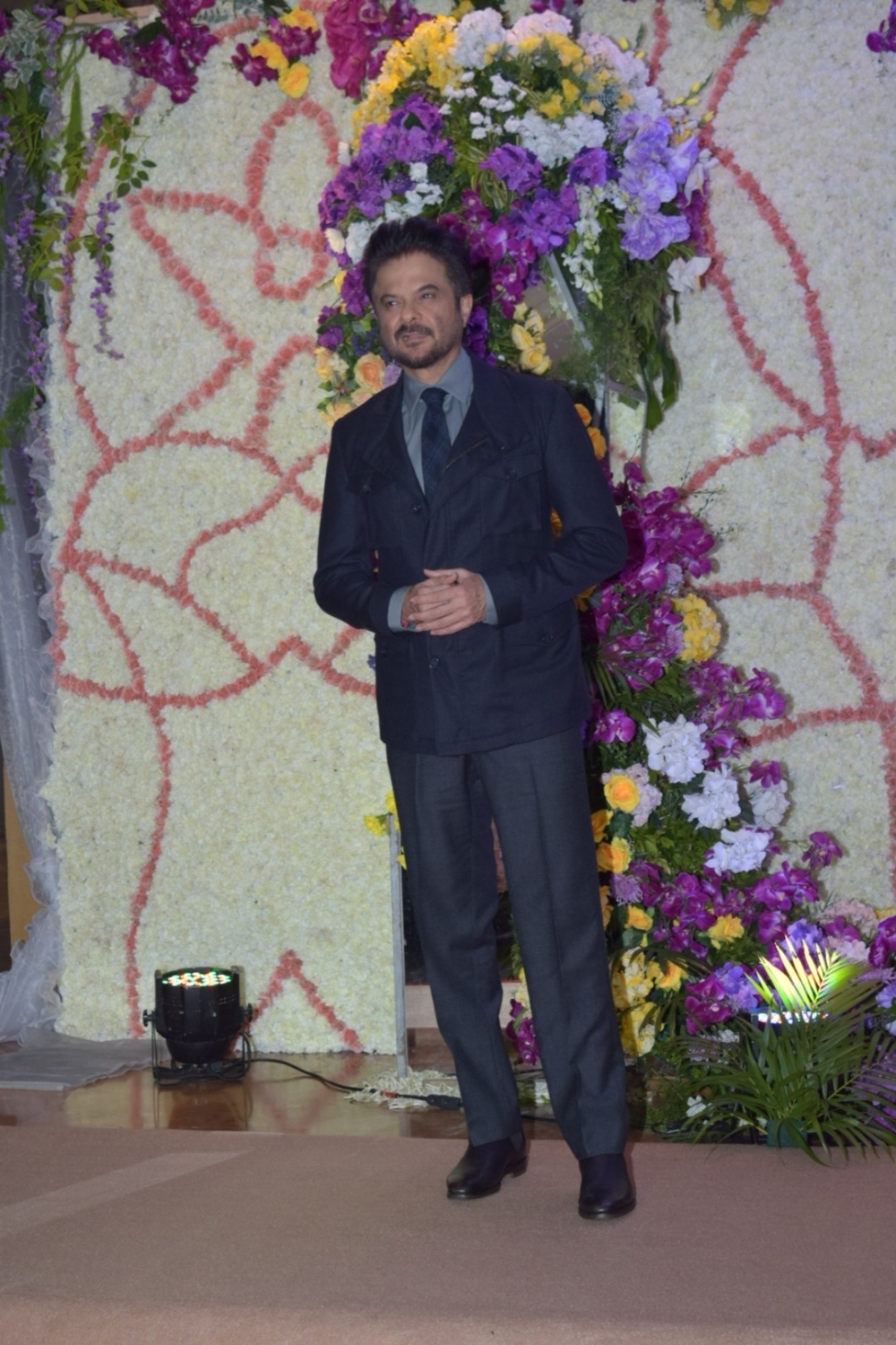 Mumbai: Actor Anil Kapoor at the wedding reception of filmmaker Sooraj Barjatya's son Devaansh Barjatya in Mumbai on Nov 29, 2019. (Photo: IANS)