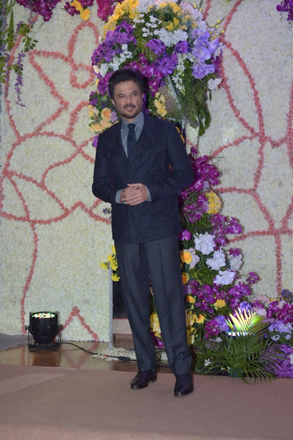 Mumbai: Actor Anil Kapoor at the wedding reception of filmmaker Sooraj Barjatya's son Devaansh Barjatya in Mumbai on Nov 29, 2019. (Photo: IANS)