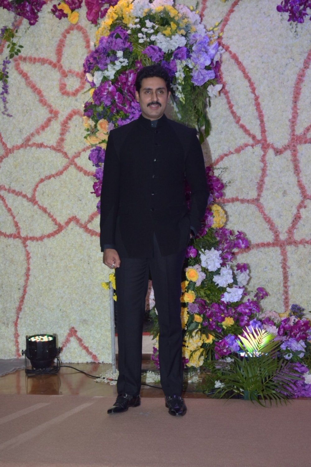 Mumbai: Actor Abhishek Bachchan at the wedding reception of filmmaker Sooraj Barjatya's son Devaansh Barjatya in Mumbai on Nov 29, 2019. (Photo: IANS)