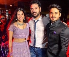 Cricketer Manish Pandey and actress Ashrita Shetty on Thursday hosted a wedding reception for close friends and relatives here. The two had exchanged vows in a glittering ceremony in the city on December 2, just hours after Manish led from the front to help Karnataka retain the Syed Mushtaq Ali T20 Trophy in Surat.