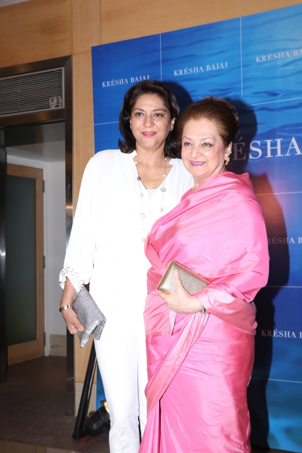 Mumbai: Congress leader Priya Dutt and actress Saira Banu arrives at the first year anniversary celebration of fashion designer Kresha Bajaj's store in Mumbai on Dec 7, 2019. (Photo: IANS)