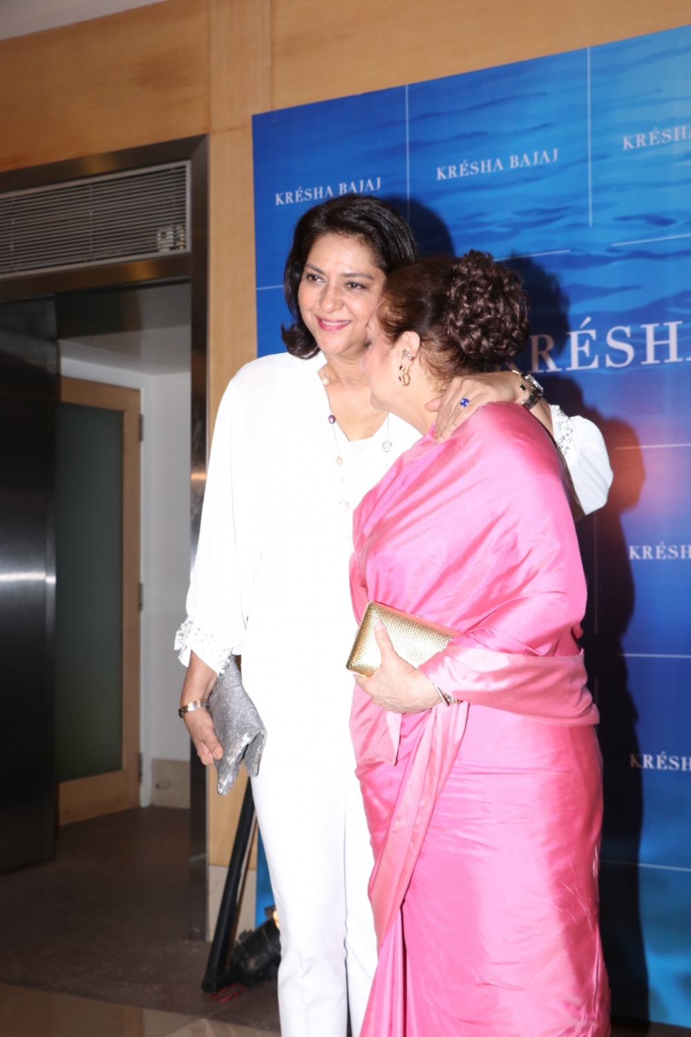 Mumbai: Congress leader Priya Dutt and actress Saira Banu arrives at the first year anniversary celebration of fashion designer Kresha Bajaj's store in Mumbai on Dec 7, 2019. (Photo: IANS)