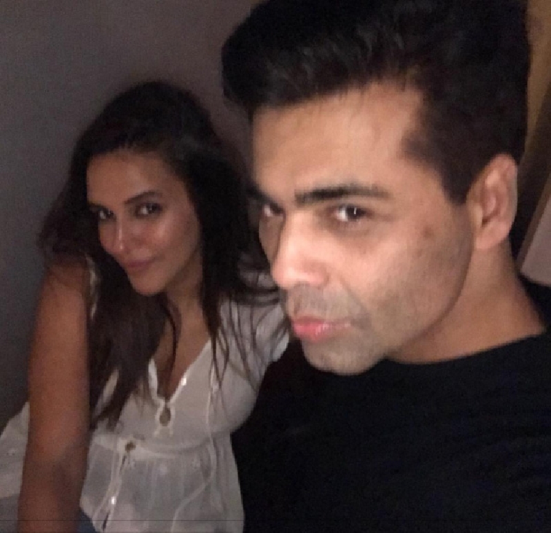 Neha Dhupia with Karan Johar