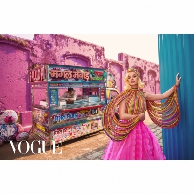 Vogue India January 2020 issue - Katy Perry. (Photographed by Greg Swales, Styled by Anaita Shroff Adajania)