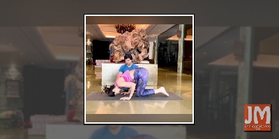 Shilpa Shetty begins New Year fitness with Mayurasana