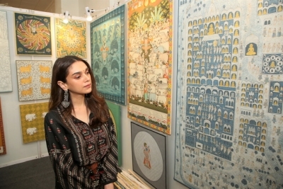 Actress Aditi Rao Hydari at the India Art Festival 2020.