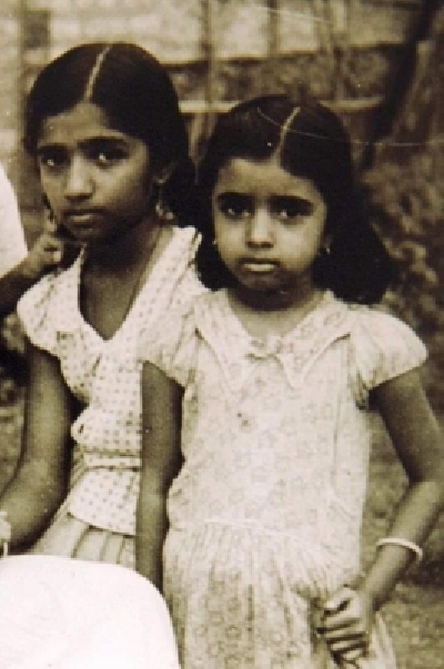 Bollywood icon Amitabh Bachchan has tweeted a photo of the legendary Mangeshkar sisters from their childhood days. In a black and white photo, Lata Mangeshkar and Asha Bhosle can be seen posing in frock and skirt-blouse.