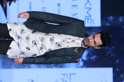 Mumbai: Actor Sahil Anand walks for 6Degree at the Lakme Fashion Week Summer/Resort 2020 grand finale, in Mumbai on Feb 16, 2020. (Photo: IANS)