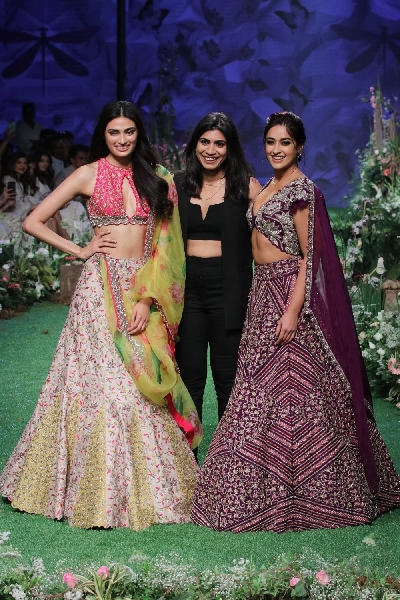 Mumbai: Actressess Ileana D'Cruz and Athiya Shetty walks the ramp on Day 6 of the Lakme Fashion Week Summer/Resort 2020, in Mumbai on Feb 16, 2020. (Photo: IANS)