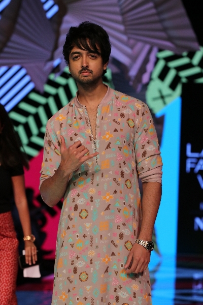 Mumbai: Actor Priyank Sharma walks the ramp on Day 5 of the Lakme Fashion Week Summer/Resort 2020, in Mumbai on Feb 15, 2020. (Photo: IANS)