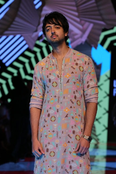 Mumbai: Actor Priyank Sharma walks the ramp on Day 5 of the Lakme Fashion Week Summer/Resort 2020, in Mumbai on Feb 15, 2020. (Photo: IANS)