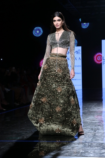 Mumbai: Actress Diana Penty walks the ramp for fashion designers Shivan & Narresh on Day 4 of the Lakme Fashion Week Summer/Resort 2020, in Mumbai on Feb 14, 2020. (Photo: IANS)