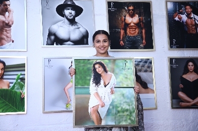 Mumbai: Actress Vidya Balan at fashion photographer Dabboo Ratnani's calendar launch in Mumbai on Feb 17, 2020. (Photo: IANS)