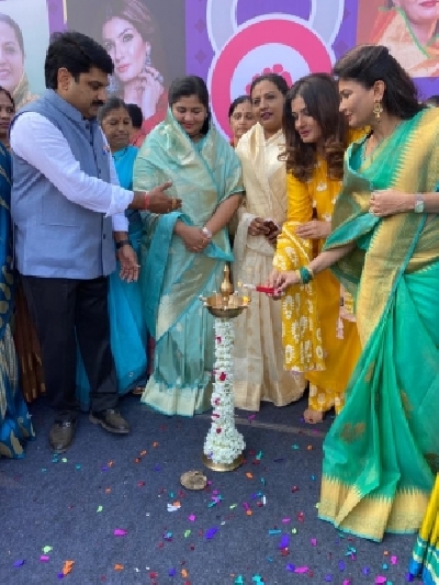 Actress Raveena Tandon on Sunday joined a rally in Kolhapur to celebrate International Women